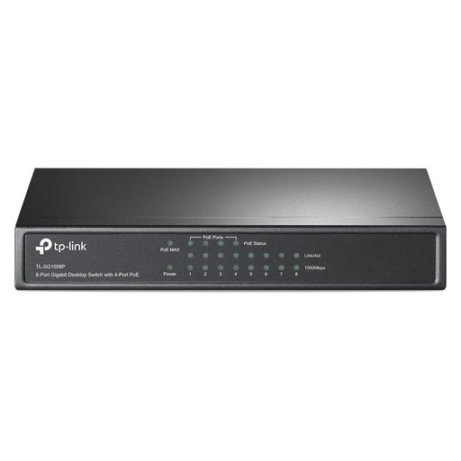 Produktbild Netzwerk-Switch - TP-Link TL-SG1008P Gigabit Ethernet (10/100/1000) Power over Ethernet (PoE) Grau