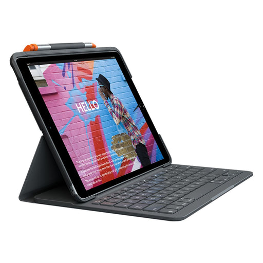 Produktbild iPad-Tastatur - Logitech Slim Folio for iPad (7. 8. & 9. Generation) Graphite