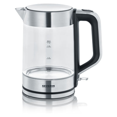 WK 3420 Wasserkocher 1,7 l 2200 W Schwarz, Edelstahl, Transparent