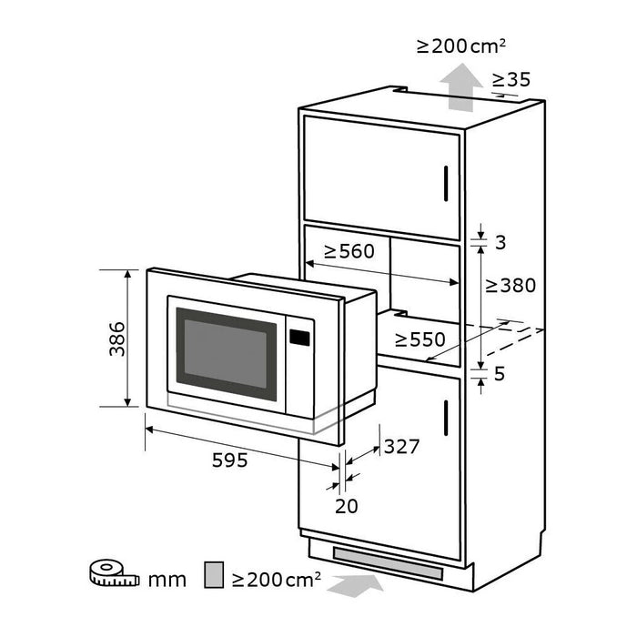 Exquisit EMW25-G-020 Einbau-Mikrowelle weiß