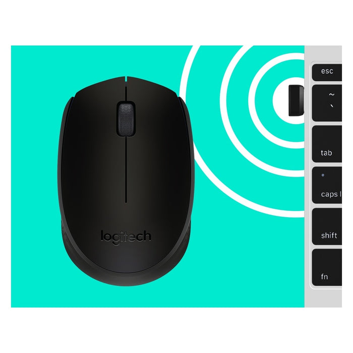 Logitech M171 Black-K Maus Beidhändig RF Wireless Optisch 1000 DPI