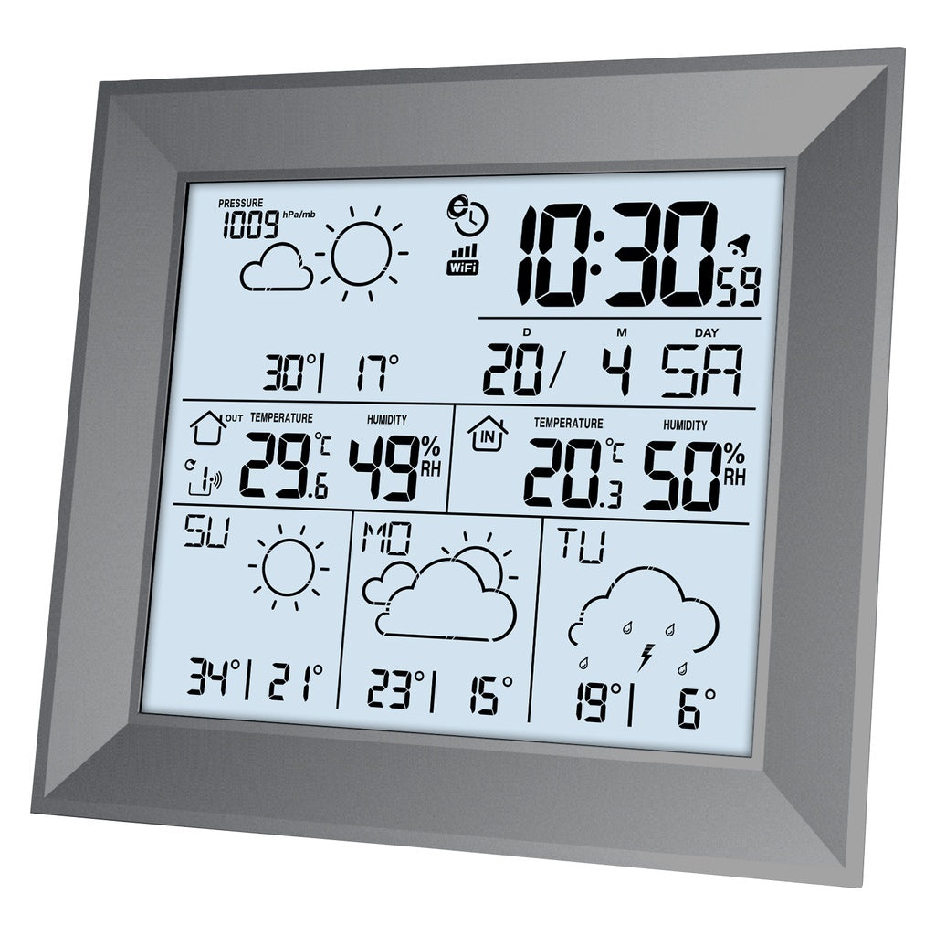 Produktbild Außenwetterstation - Technoline WD 2000 Digitale Wetterstation Grau Wechselstrom/Batterie WLAN