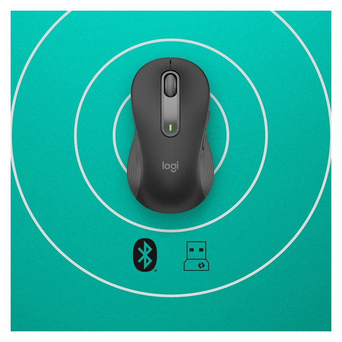 Logitech Signature M650 Maus Linkshändig RF Wireless + Bluetooth Optisch 2000 DPI
