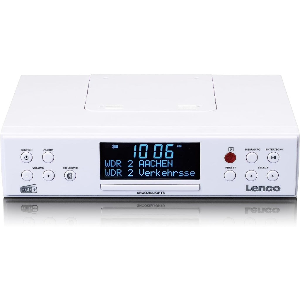 Produktbild Küchen-Radio - Lenco DAB+ Küchenradio KCR-190WH unterbaufähig (UKW,Bluetooth,PLL,FM) in weiß