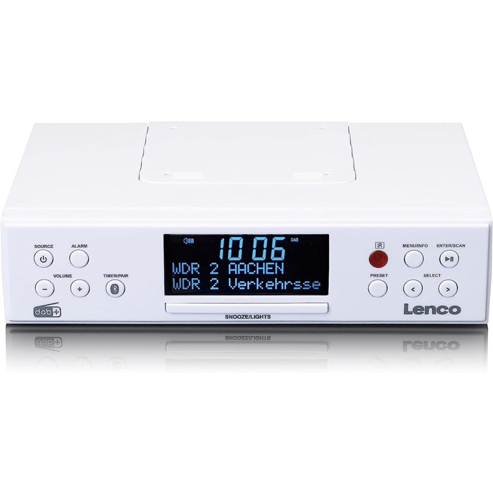Lenco DAB+ Küchenradio KCR-190WH unterbaufähig (UKW,Bluetooth,PLL,FM) in weiß