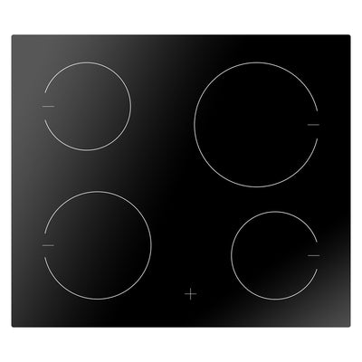EC 744 000 C Glaskeramik-Kochfeld Integriert 60 cm 4 Zonen Schwarz