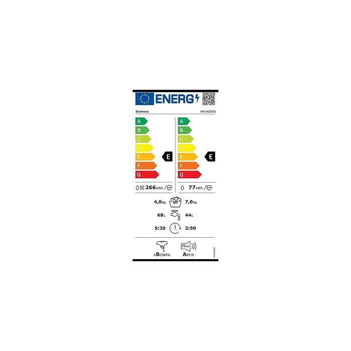 Siemens iQ500 WK14D543 Waschtrockner Integriert Frontlader Weiß E