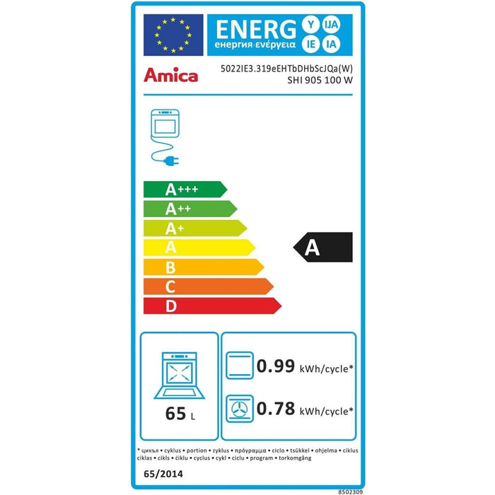 Amica SHI 905 100 W Fine Design Standherd mit Induktionskochfeld weiß