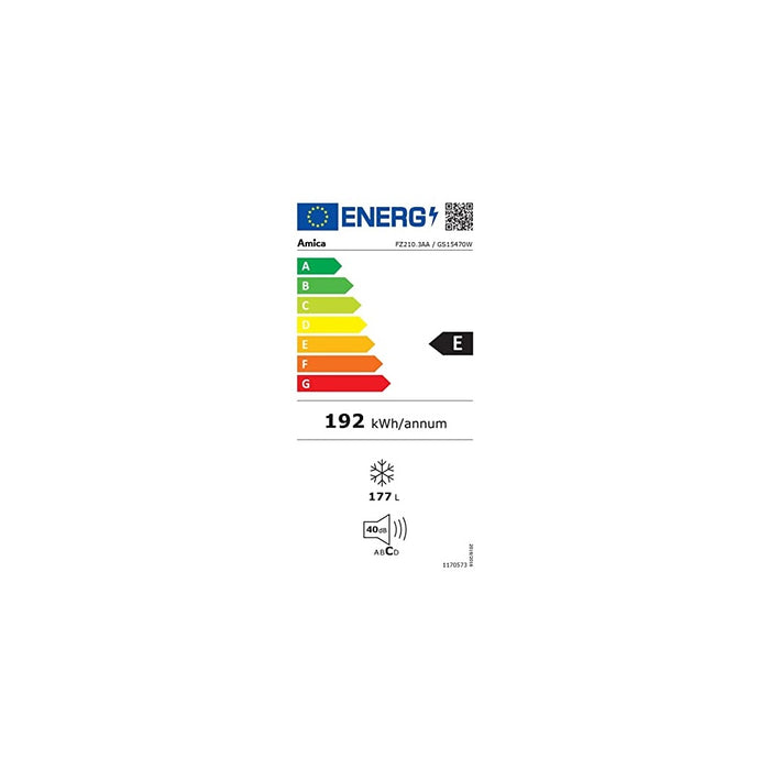 Amica GS 15470 W Gefrierschrank freistehend 168 l E Weiß