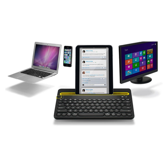 Logitech Bluetooth® Multi-Device Keyboard K480 Tastatur QWERTZ Deutsch Weiß