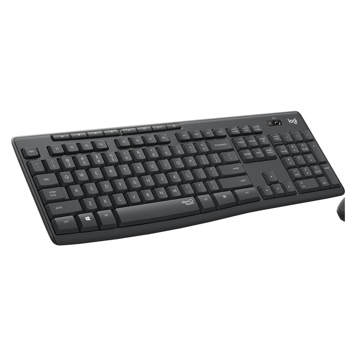 Logitech MK295 Silent Wireless Combo Tastatur Maus enthalten USB QWERTZ Deutsch Graphit