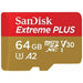 Sandisk Extreme Plus microSDXC 64GB 200MB/s A2 C10 V30 UHS