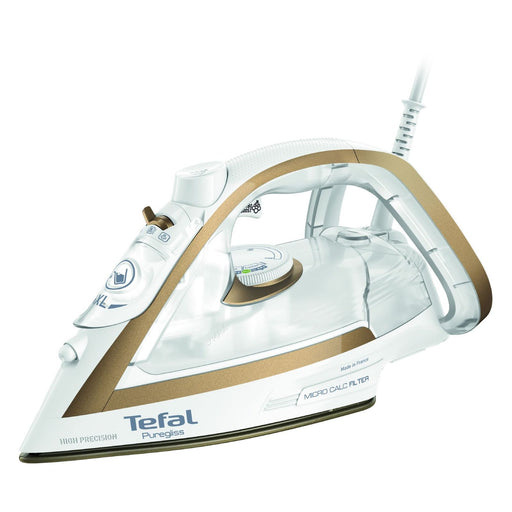Produktbild Dampfbügeleisen - Tefal Puregliss FV8042 Trocken- & Dampfbügeleisen Autoclean 3000 W Bronze, Weiß