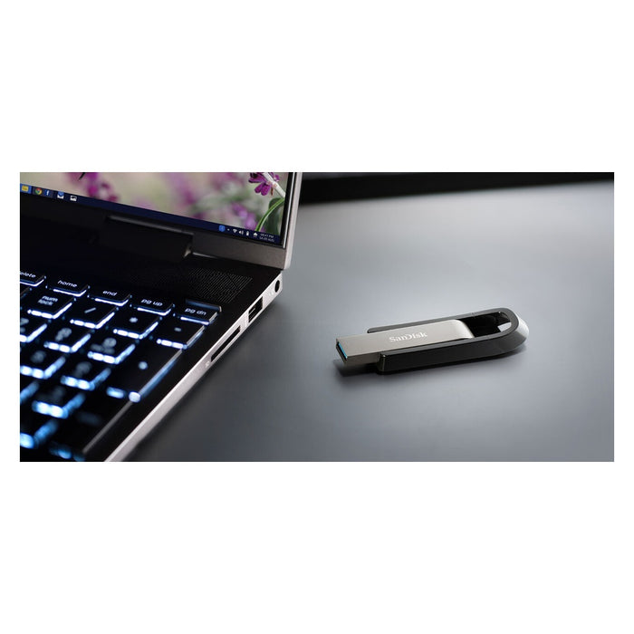 SanDisk Extreme Go USB-Stick 256 GB USB Typ-A 3.2 Gen 1 (3.1 Gen 1) Edelstahl