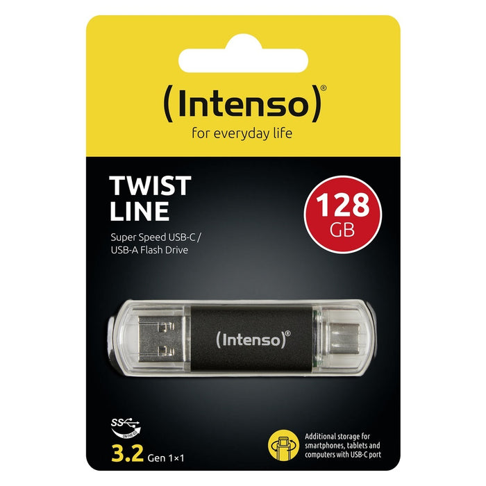 Intenso 3539491 USB-Stick 128 GB USB Type-A / USB Type-C 3.2 Gen 1 (3.1 Gen 1) Anthrazit