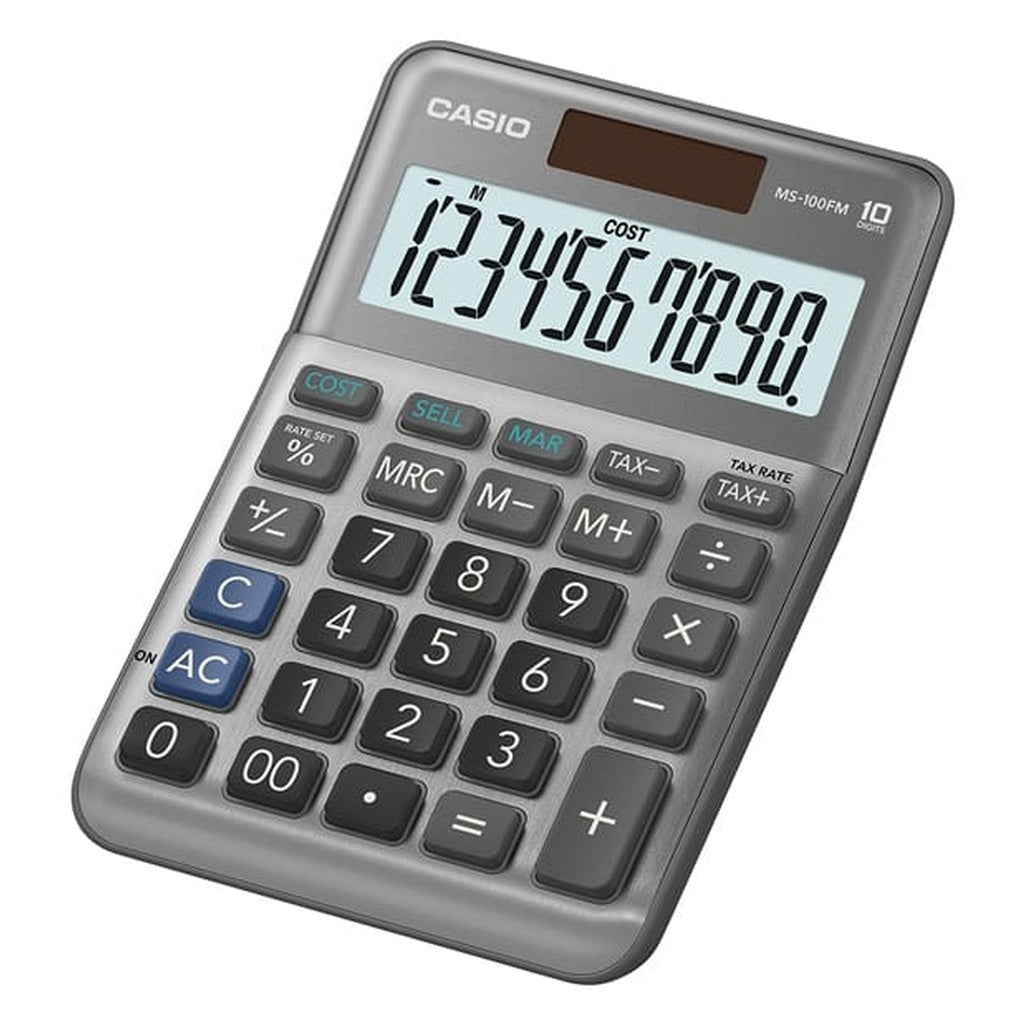 Produktbild Taschenrechner - Casio MS-100FM Taschenrechner Desktop Einfacher Taschenrechner Grau