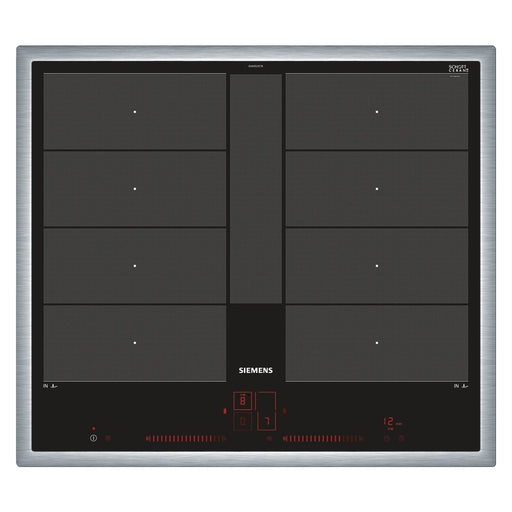 Produktbild Induktions-Kochfeld - Siemens iQ700 Schwarz, Edelstahl Integriert Zonen- Induktionskochfeld 4 Zone(n)