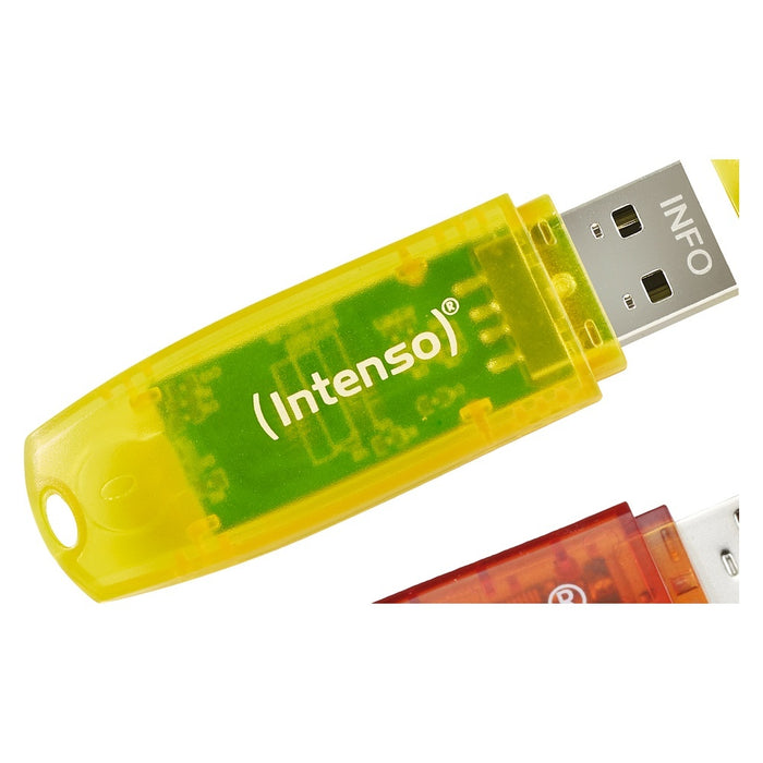 Intenso Rainbow 3x32GB Yellow/Red/Black USB-Stick USB Typ-A 2.0 Transparent