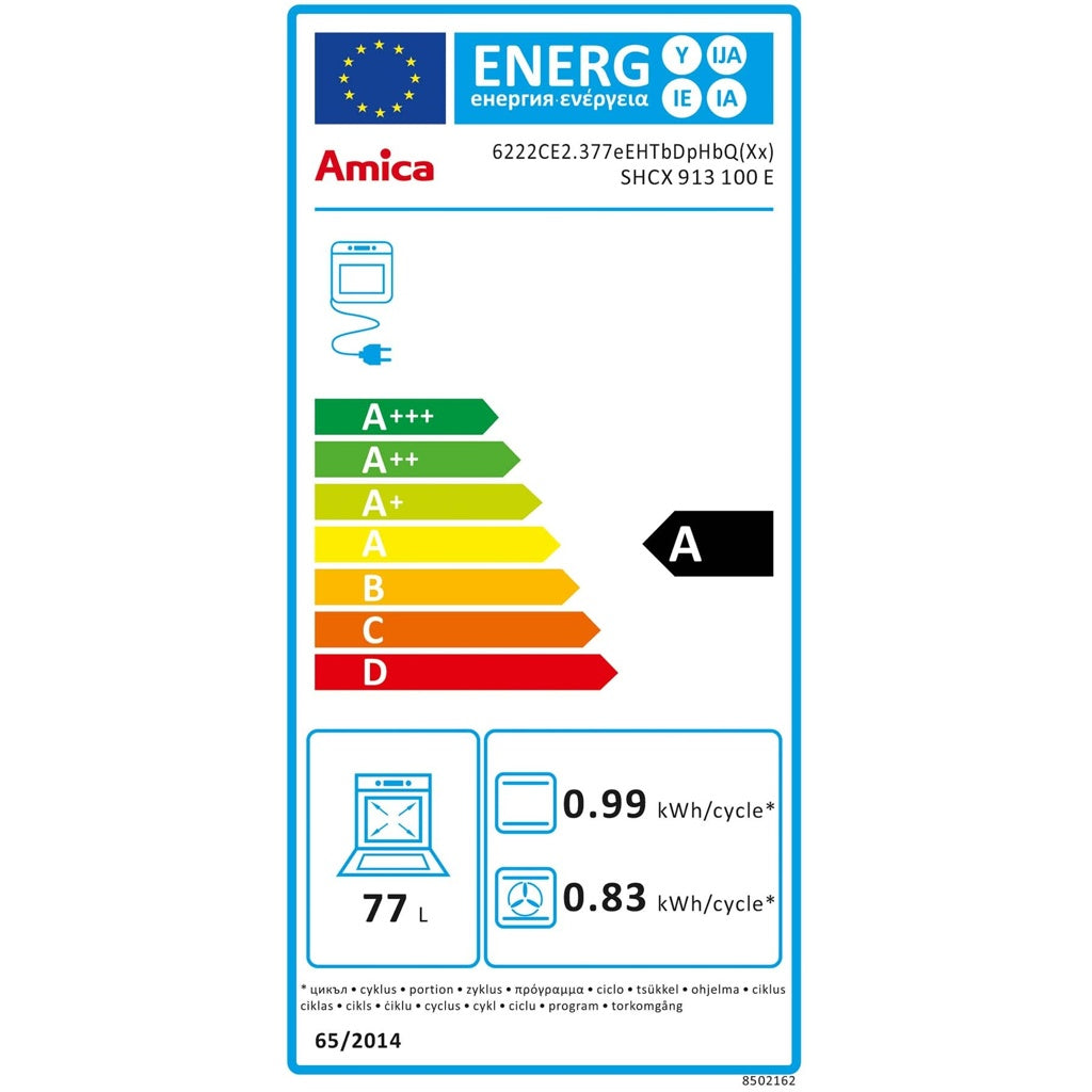 Produktbild Elektro-Standherd - Amica SHCX 913 100 E freistehender Herd Induktionskochfeld schwarz, silber, Edelstahl A