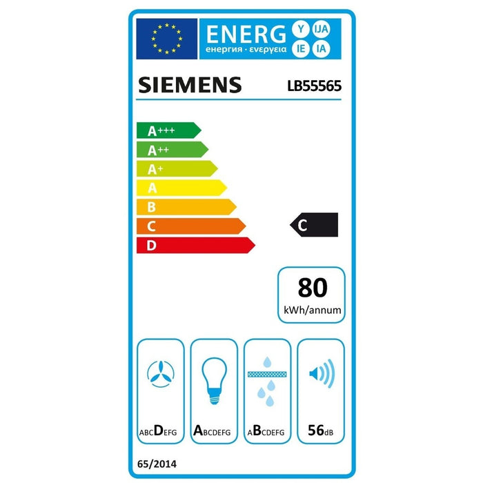 Siemens iQ300 LB55565 Dunstabzugshaube Eingebaut Edelstahl 590 m³/h C