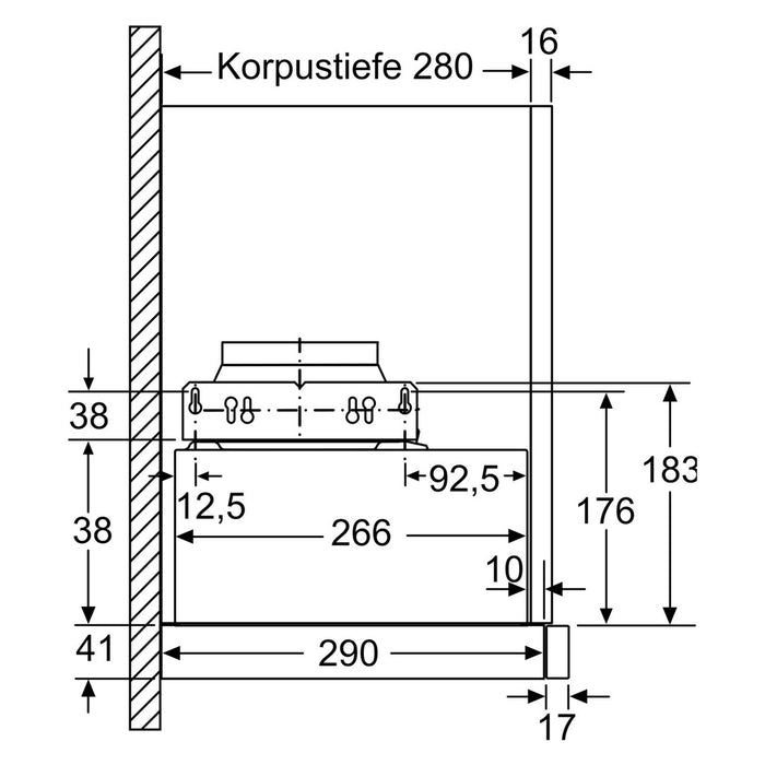 Siemens iQ100 LI64LA521 Dunstabzugshaube Halb eingebaut (Pullout) B metallisch, silber