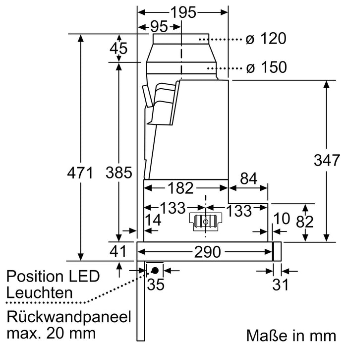 Siemens iQ700 LI67SA671 Dunstabzugshaube Halb eingebaut (Pullout) Schwarz, Edelstahl 717 m³