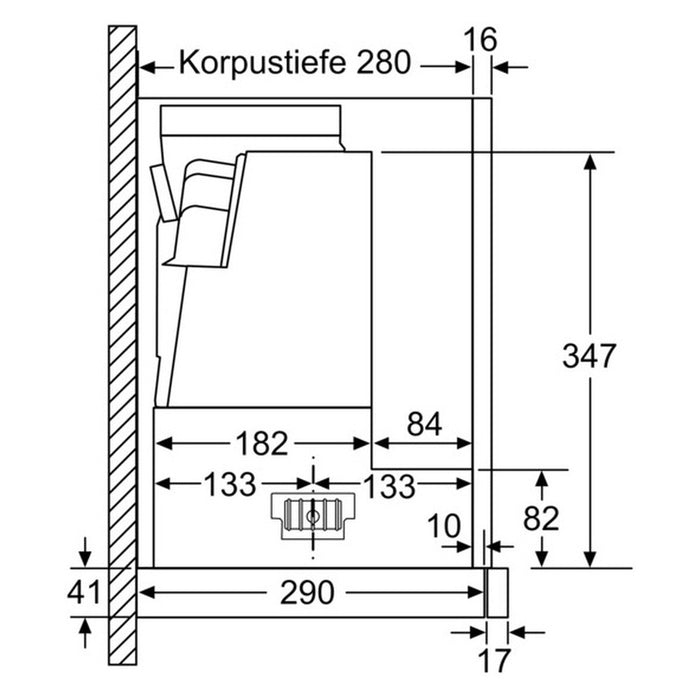 Bosch Serie 4 DFR067A52 Dunstabzugshaube Halb eingebaut (Pullout) Silber 399 m³/h A