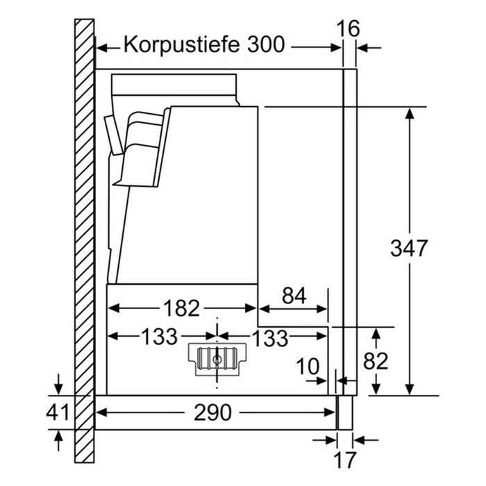 Bosch Serie 4 DFR067A52 Dunstabzugshaube Halb eingebaut (Pullout) Silber 399 m³/h A