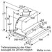 Neff D46ED52X1 Dunstabzugshaube Halb eingebaut (Pullout) Edelstahl 399 m³/h A