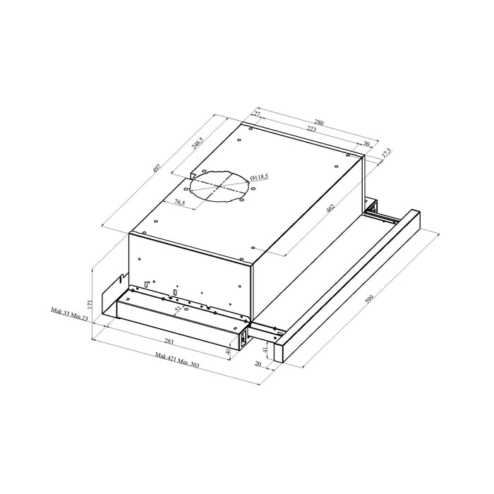 Amica FH 664 620 S Dunstabzugshaube Eingebaut 60cm