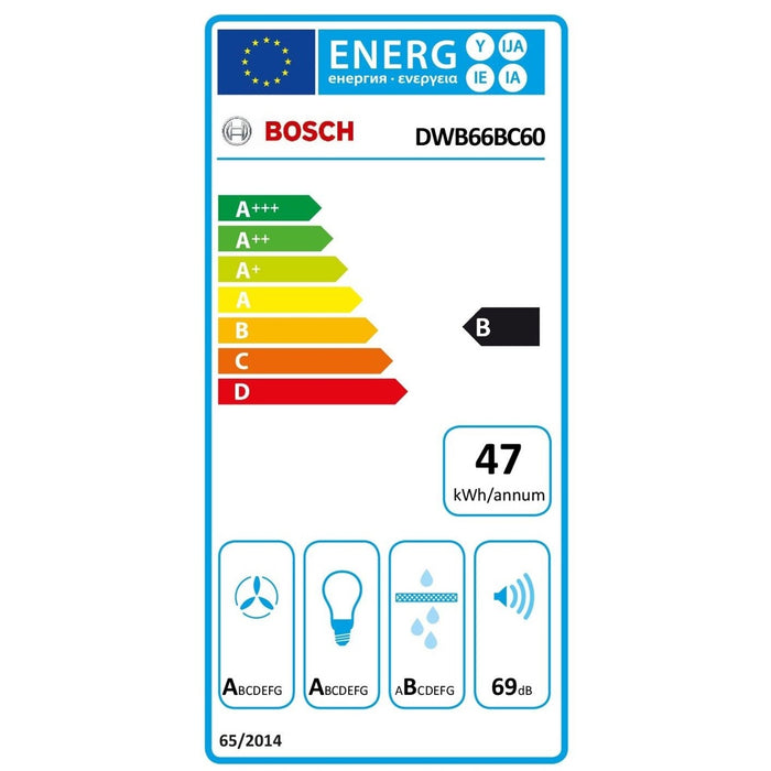 Bosch Serie 2 DWB66BC60 Dunstabzugshaube schwarz Wandhaube 60cm