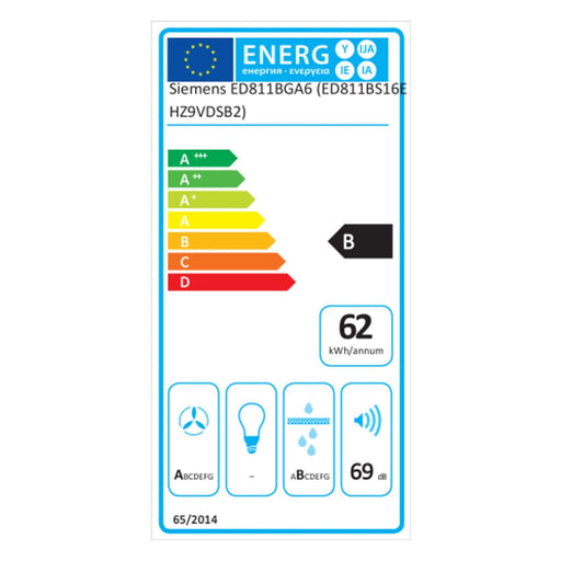 Produktbild Elektro-Standherd - Siemens ED811BGA6 (ED811BS16E+HZ9VDSB4) Induktionskochfeld mit Dunstabzug