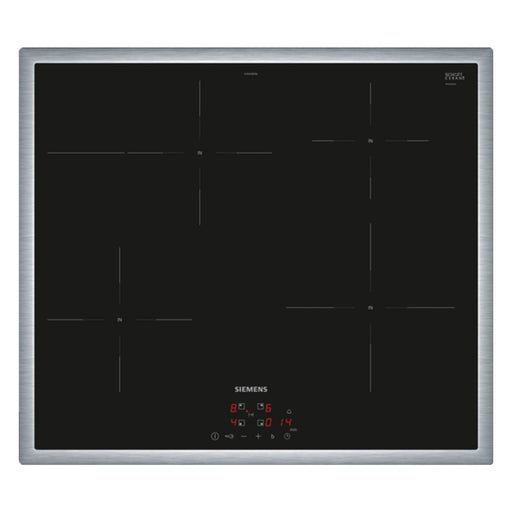 Produktbild Induktions-Kochfeld - Siemens iQ300 EH645BFB6E Induktionskochfeld integriert 60cm 4 Zonen Schwarz, Edelstahl