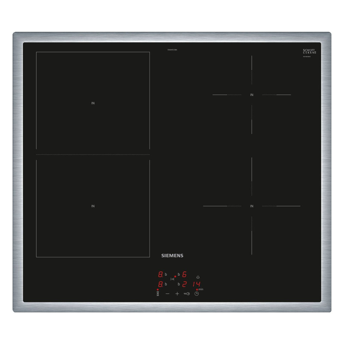 Produktbild Induktions-Kochfeld - Siemens iQ500 EM645CSB6E Integriert 60 cm Zonen-Induktionskochfeld 4 Zone(n)