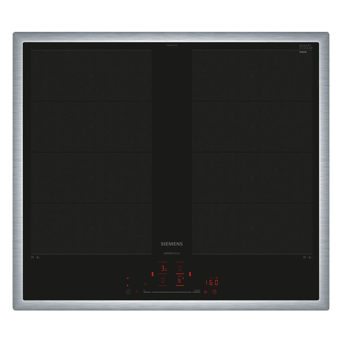 Produktbild Induktions-Kochfeld - Siemens iQ700 EX645HXC1E Induktionskochfeld Integriert 60cm 4 Zonen Schwarz