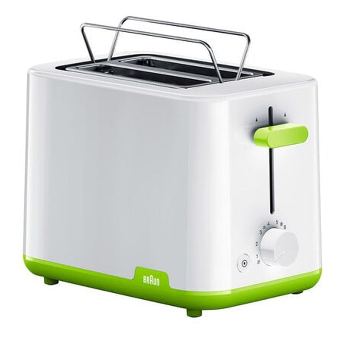 Braun Breakfast1 HT 1010 GR 2-Scheiben-Toaster 900 Watt weiß, grün