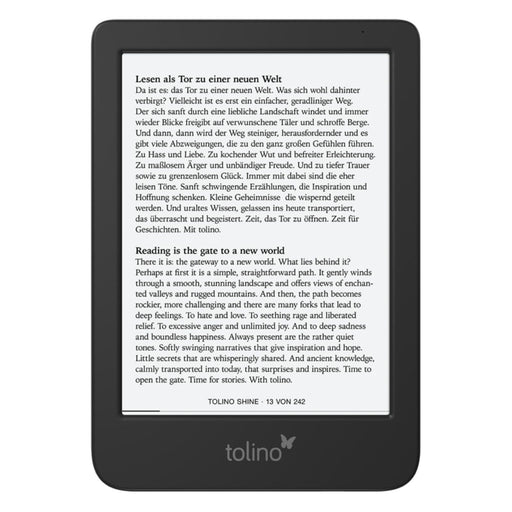 Produktbild E-Book - Tolino shine 5 eBook-Reader Touchscreen 16 GB WLAN Schwarz