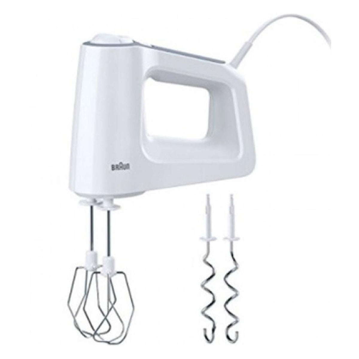 Produktbild Handmixer - Braun HM 5000 WH Handmixer 700 W Grau, Weiß
