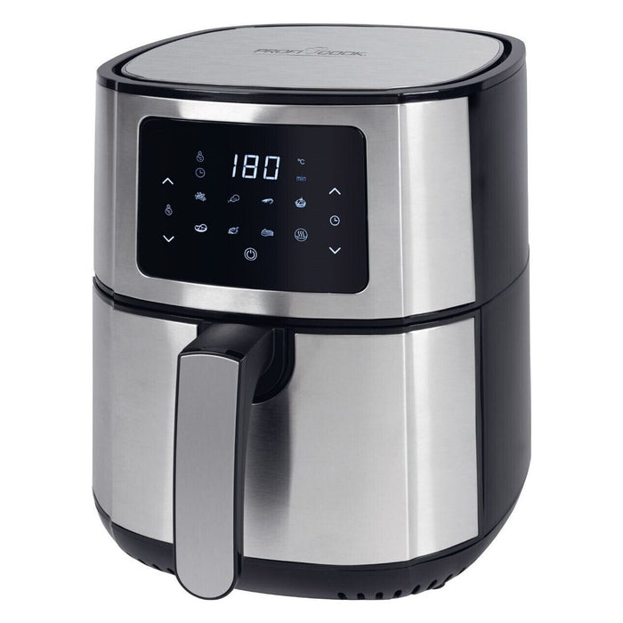 ProfiCook PC-FR 1239 H Einzelbild 5,5 l Eigenständig Heißluftfritteuse Schwarz, Edelstahl