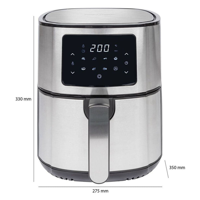 ProfiCook PC-FR 1239 H Einzelbild 5,5 l Eigenständig Heißluftfritteuse Schwarz, Edelstahl