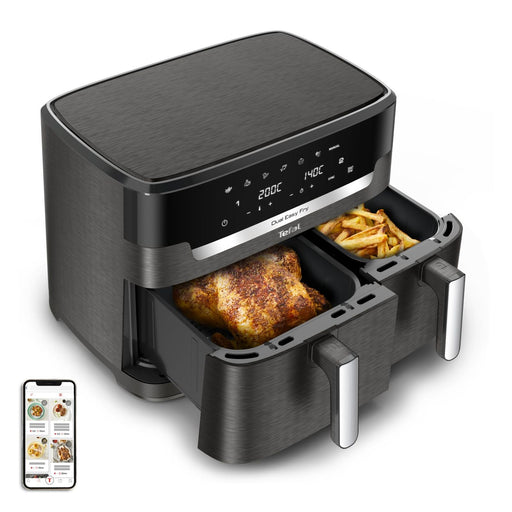 Produktbild Heißluftfritteuse - Tefal EY942H - Dual Easy Fry XXL 11L Heißluftfritteuse Doppelkammer