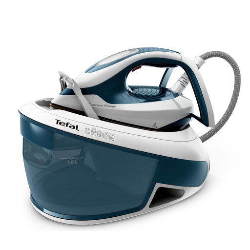 Produktbild Dampfbügelstation - Tefal Express Power SV8111 1,8 l Durilium AirGlide Autoclean soleplate Blau, Weiß