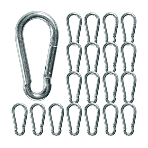 Produktbild Allzweck-Karabiner - 20x Karabinerhaken 50x5 mm Stahl verzinkt DIN5299
