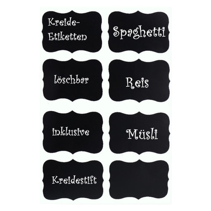 TP 4er Set Vorratsglas mit Bambusdeckel, luftdicht stapelbar inkl. 8 Kreidetafelsticker und Stift