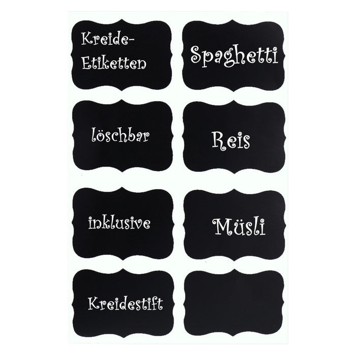 TP 4er Set Vorratsglas mit Bambusdeckel, luftdicht stapelbar inkl. 8 Kreidetafelsticker und Stift