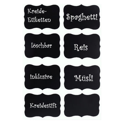 6er Set Vorratsglas mit Bambusdeckel, luftdicht stapelbar inkl. 8 Kreidetafelsticker und Stift