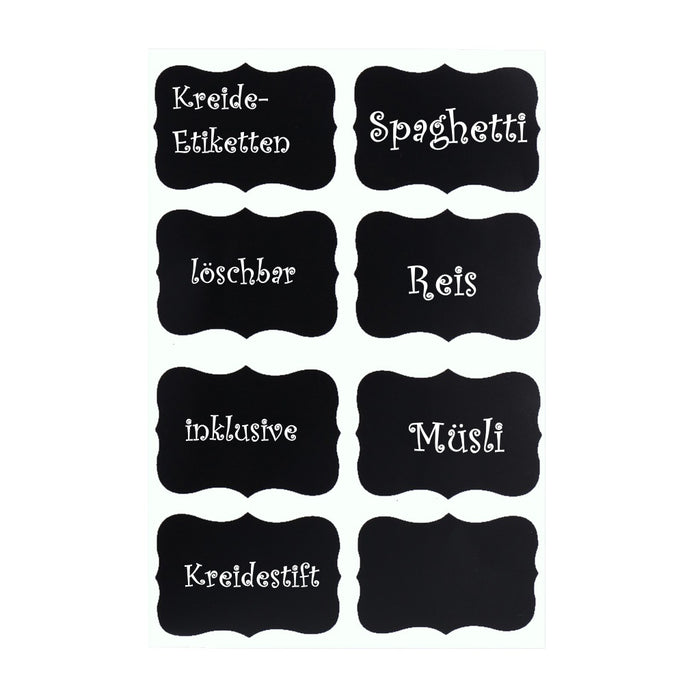 TP 4er Set Vorratsglas mit Bambusdeckel und 8 Kreidetafel- Sticker (4 x 500ml)