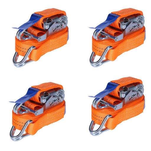 Produktbild Zurrgurt - TP 4x Spanngurt, Zurrgurt zur Ladungssicherung 2-  38mm Gurtbreite, 2T (2000 Kg) mit Spitzhaken - 6m