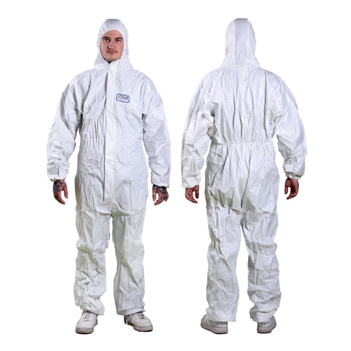 Produktbild Einweg Schutzanzug - 10x Schutzoverall Größe XL Einwegschutzanzug Antistatisch Wasserabweisend