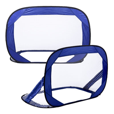 2x  Fussballtor in blau Pop-up-90x60x60cm